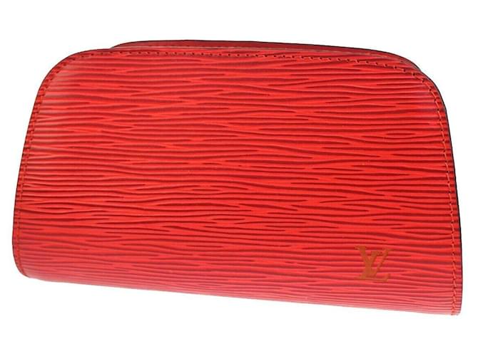 Louis Vuitton Dauphine Rot Leder  ref.1249483