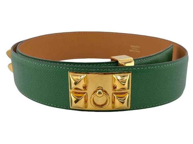 Hermès Hermes Green Leather  ref.1249506