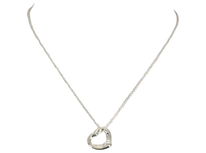 Tiffany & Co Open Heart Silvery Silver  ref.1249508