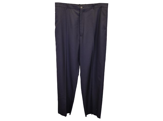 Maßgeschneiderte Balenciaga-Hose mit normaler Passform aus schwarzer Wolle