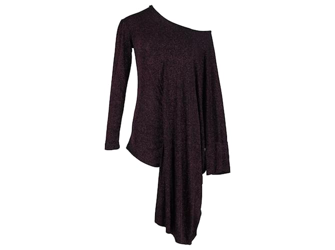 Vivienne Westwood Sparkly Off-Shoulder Midi Dress in Purple Acetate Cellulose fibre  ref.1249650