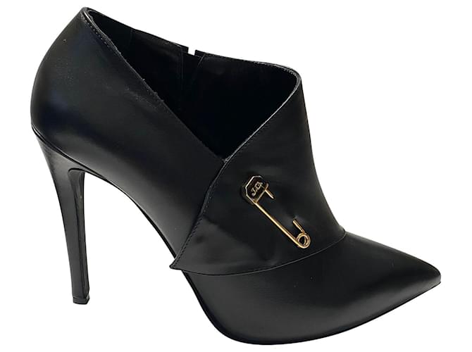 John Galliano Nappa Ankle Boots in Black Leather  ref.1249656