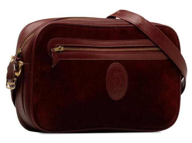 Cartier Suede & Leather Crossbody Bag  ref.1249694