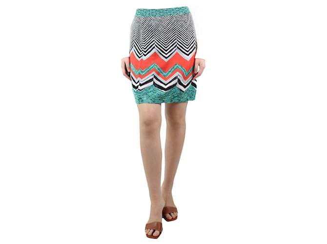 Missoni Multicoloured zigzag pattern skirt - size UK 14 Multiple colors  ref.1249788