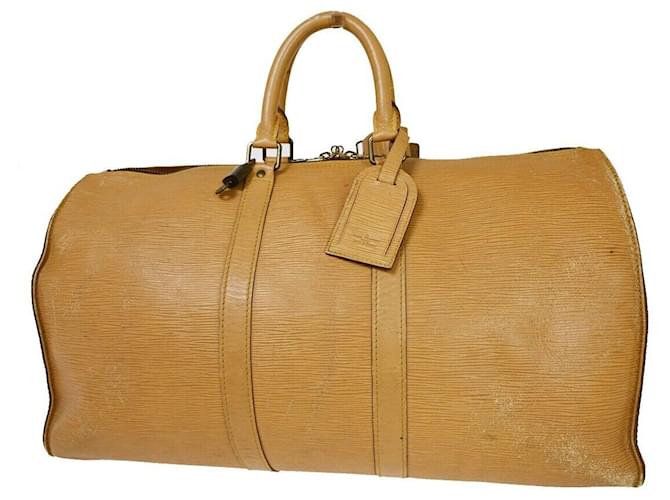 Louis Vuitton Keepall 45 Beige Leather  ref.1249850