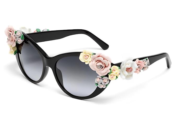 Dolce & Gabbana Sonnenbrille Schwarz Acryl  ref.1250096