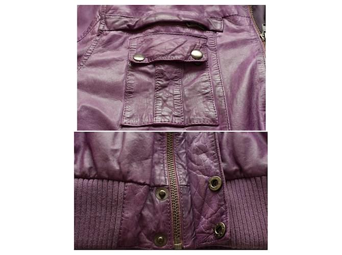 Autre Marque Blazers Jackets Purple Leather  ref.1250131