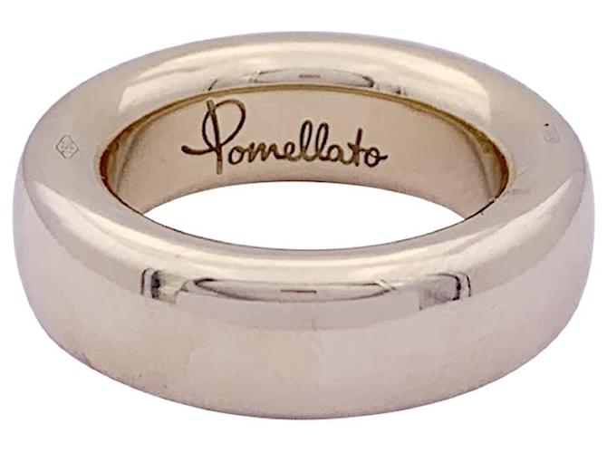 Pomellato ring, “Iconica Slim”, natural white gold.  ref.1250228