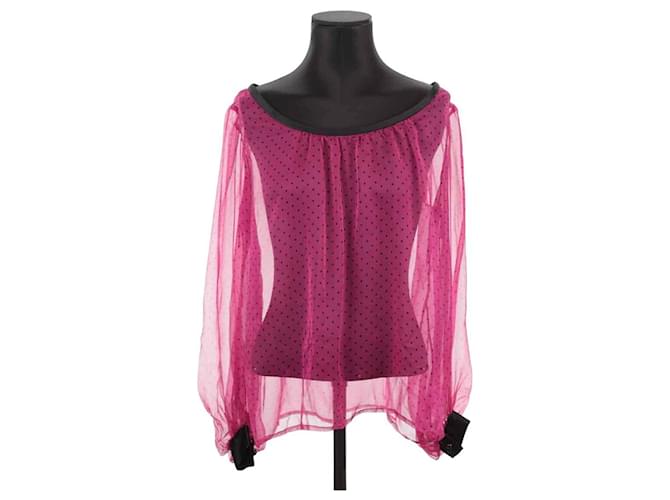 Saint Laurent Silk top Pink  ref.1250308