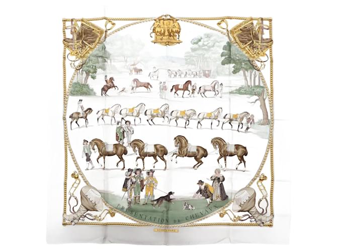 Hermès Hermes silk scarf Design by Philippe Ledoux in 1970 100% silk Multiple colors  ref.1250331