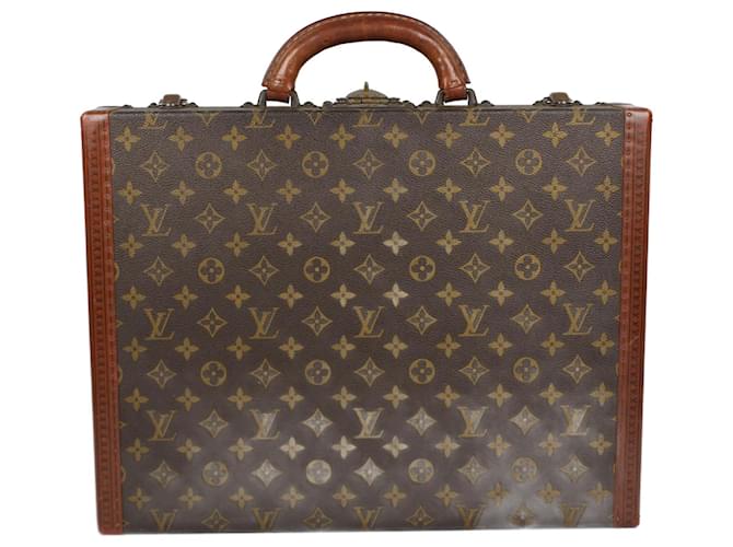 Louis Vuitton President Monogram Briefcase Brown Leather  ref.1250419