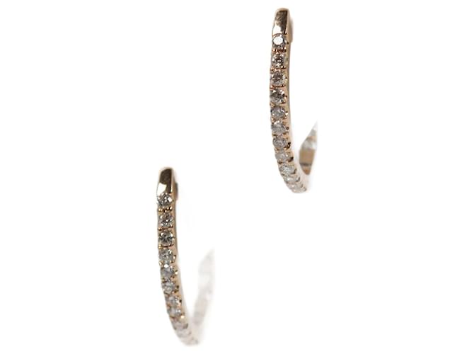 Autre Marque Pink gold diamonds earrings Golden Yellow gold  ref.1250426