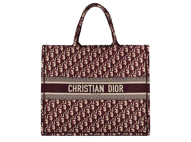 Bolsa livro Christian Dior Bordeaux Lona  ref.1250481