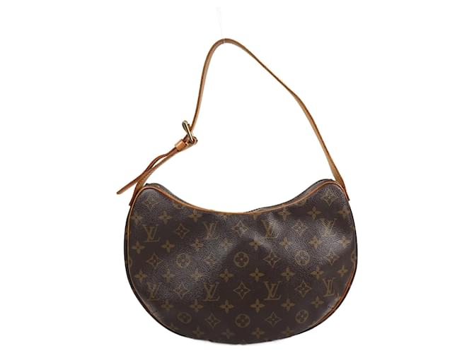 La borsa MM Croissant in tela monogramma Louis Vuitton Marrone Pelle  ref.1250498