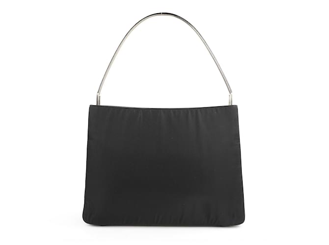PRADA Shoulder bags Leather Black Tessuto Metallo  ref.1250505