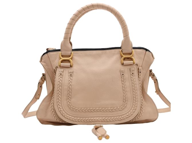 Chloé Chloe leather Marcie satchel bag in Pastel Pink  ref.1250512