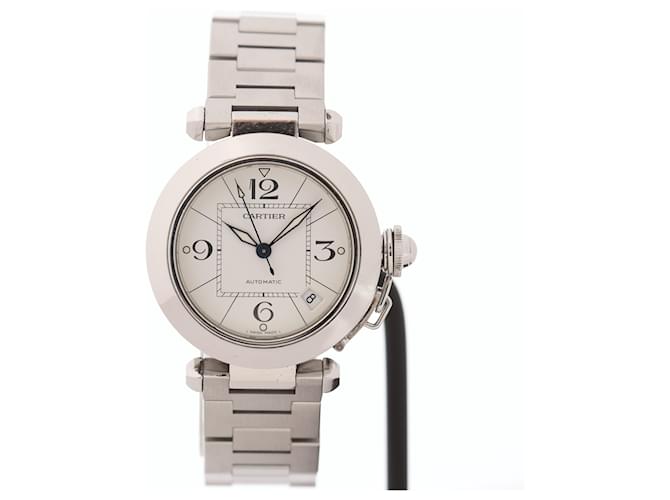 Cartier Pasha C Automático 35 mm relógio feminino Branco Aço  ref.1250550