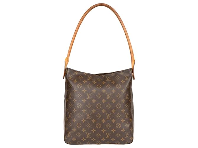 Louis Vuitton Canvas Monogram Looping Shoulder Bag Brown Cloth  ref.1250667
