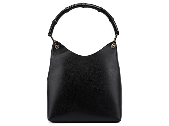 GUCCI Shoulder bags Leather Black Bamboo  ref.1250740