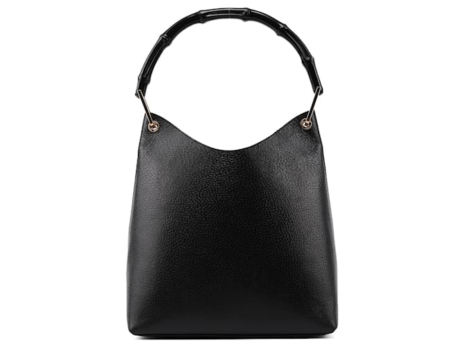 GUCCI Shoulder bags Leather Black Bamboo  ref.1250751