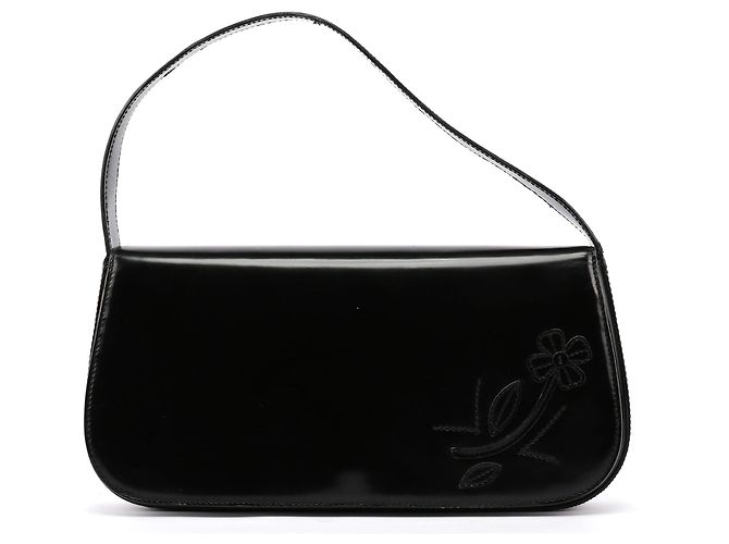 PRADA Handtaschen T. Lackleder Schwarz