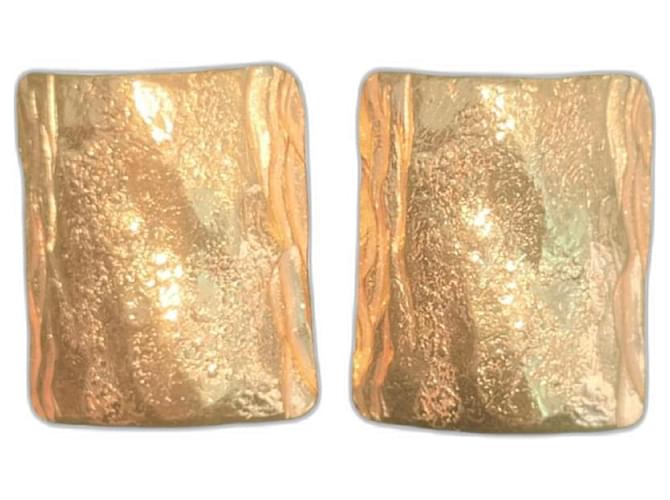 Yves Saint Laurent Orecchini Gold hardware Metallo  ref.1250816