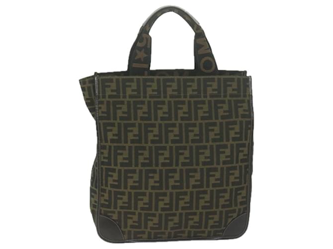Zucca Fendi Shopping bag Khaki Cloth  ref.1250909