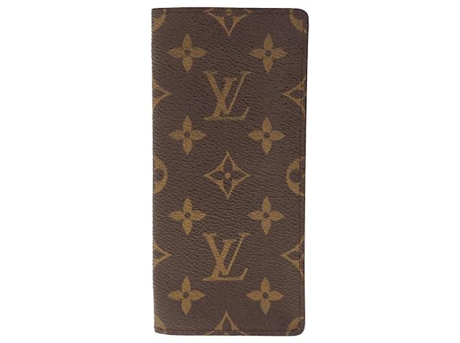 Louis Vuitton Etui à lunettes Marrom Lona  ref.1250932