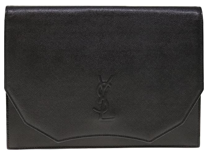 YVES SAINT LAURENT Preto Couro  ref.1250966