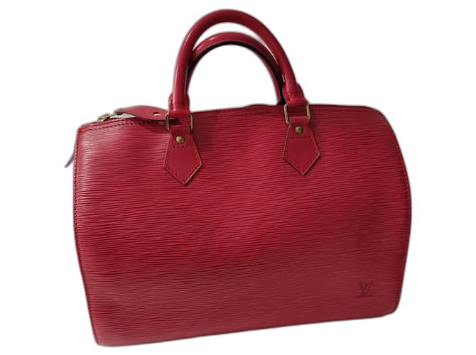 Speedy 30 Louis Vuitton épi rouge Cuir  ref.1251016