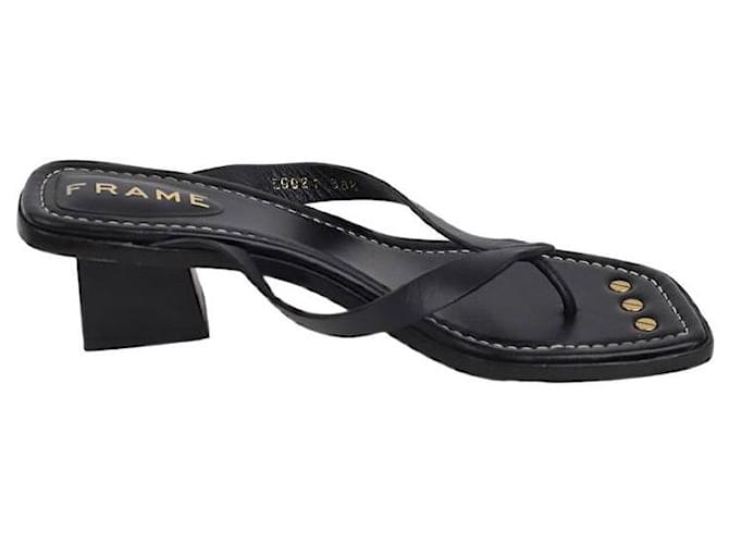 Frame Denim Zapatos sandalias de cuero. Negro  ref.1251063