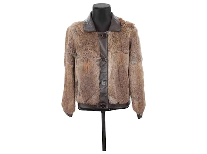 Claudie Pierlot Fur jacket Brown  ref.1251075
