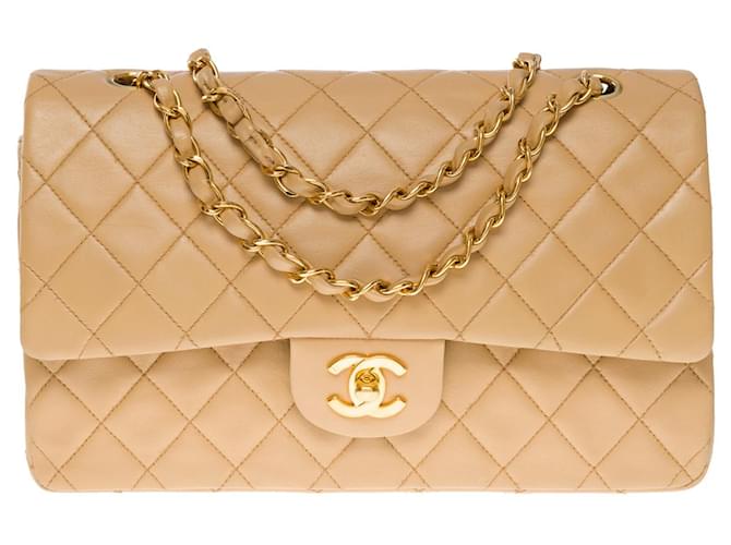 Sac Chanel Timeless/Classic in Beige Leather - 101166  ref.1251087