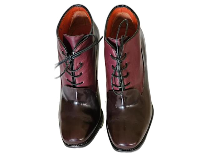Santoni Heels Dark brown Patent leather  ref.1251133