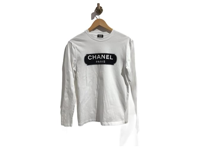 CHANEL  Tops T.International XS Cotton White  ref.1251151