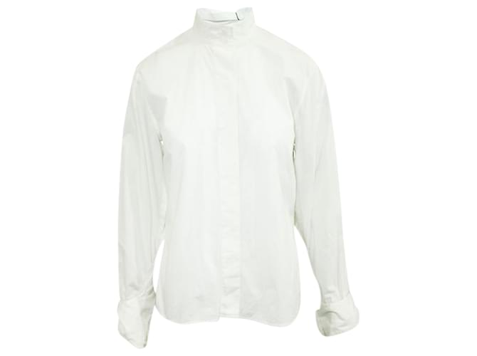 Autre Marque White Shirt with Ties on Sleeves Cotton  ref.1251329