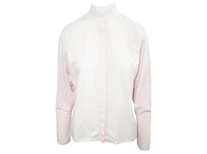 Autre Marque Pink Shirt with Raw Hem Collar Cotton  ref.1251331