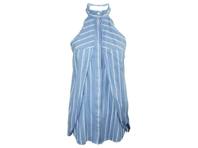 Autre Marque Blue Striped Deconstructed Shirt Multiple colors Cotton  ref.1251360