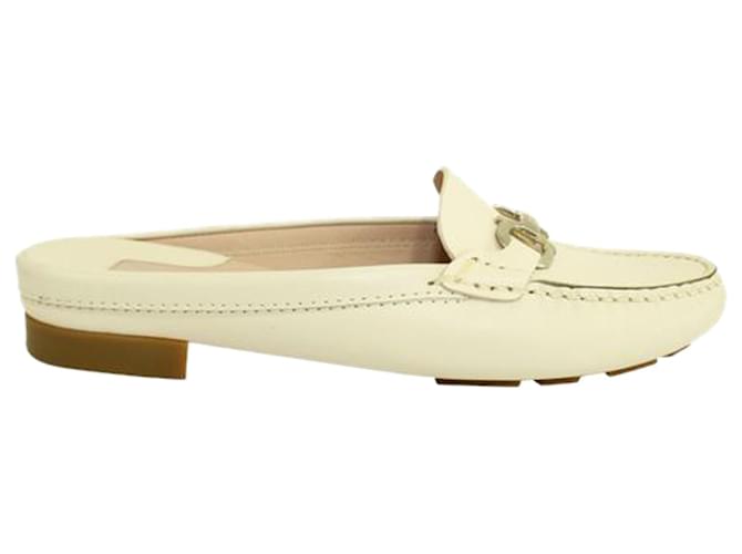 Salvatore Ferragamo Off-White Dunia Loafers Cream Leather  ref.1251420