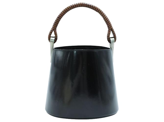 Kenzo Bolsa Bucket Vintage de Couro Preto  ref.1251433