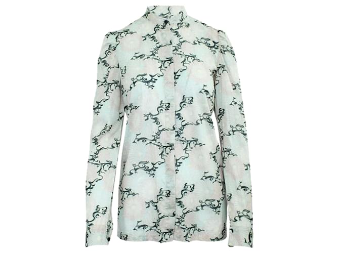 Dries Van Noten Camisa de algodão com estampa multicolorida Multicor  ref.1251520