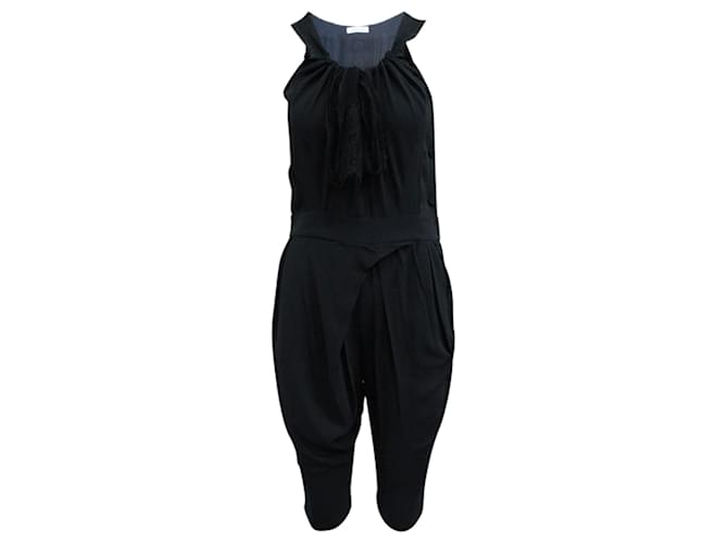 Nina Ricci Black Jumpsuit with Buttons Cotton  ref.1251521