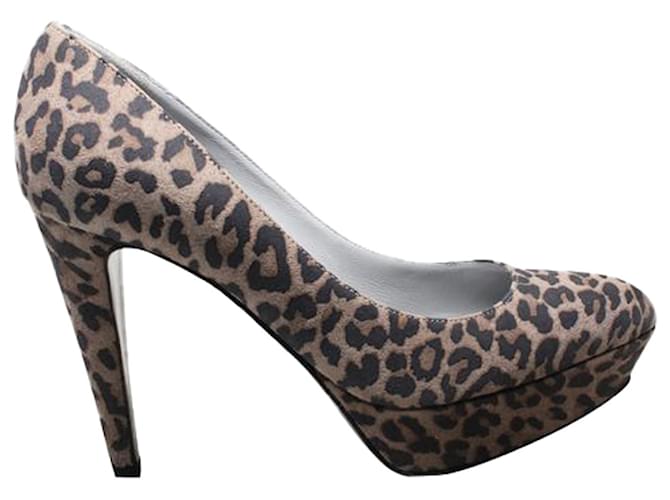 Sergio Rossi Zapatos de plataforma con estampado de leopardo Suecia  ref.1251554