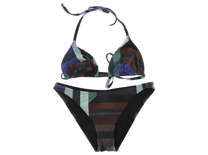 Hermès HERMES Bademode T.fr 38 Polyester Blau