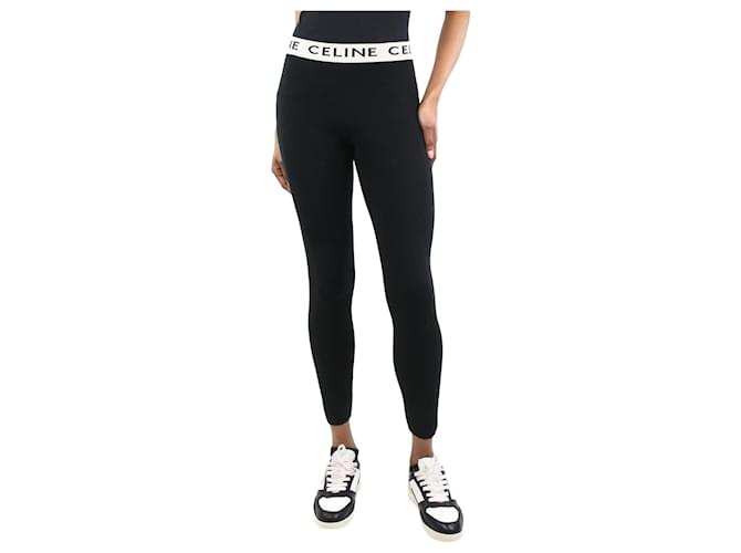 Céline Black cotton leggings - size XS  ref.1251675