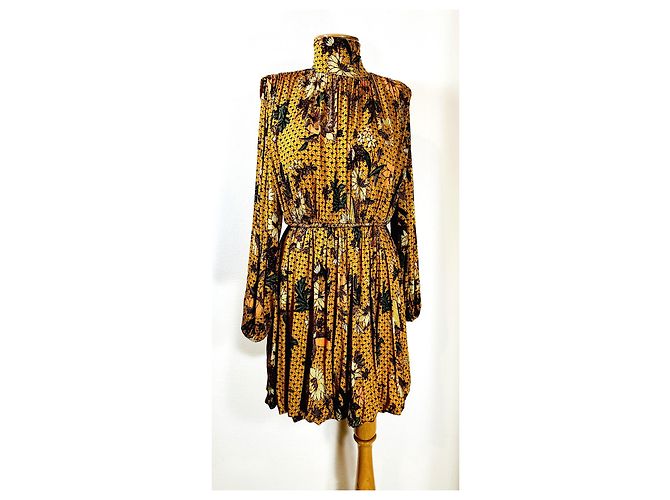 Vestido mini Wilhemina Ulla Johnson de jersey floral con efecto burbuja Multicolor