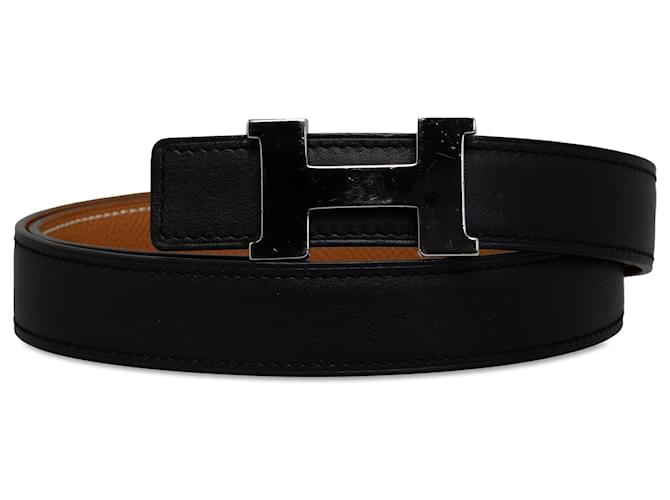 Hermès Hermes Black Constance Reversible Belt Leather Pony-style calfskin  ref.1251712