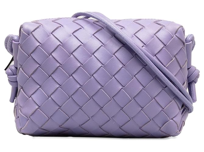 Bottega Veneta Purple Intrecciato Mini Loop Camera Bag Leather Pony-style calfskin  ref.1251718