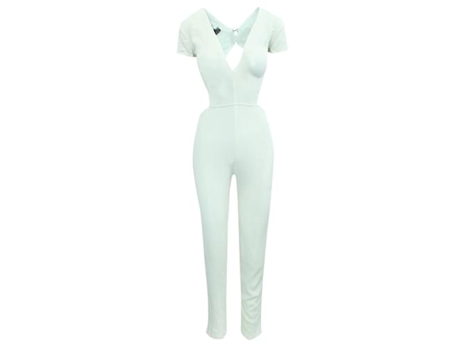 Reformation Cream Jumpsuit with Bare Back White Polyester  ref.1251760