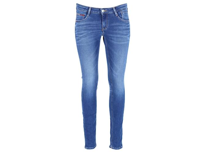 Tommy Hilfiger Jeans skinny fit feminino de cintura baixa Azul Algodão  ref.1251782